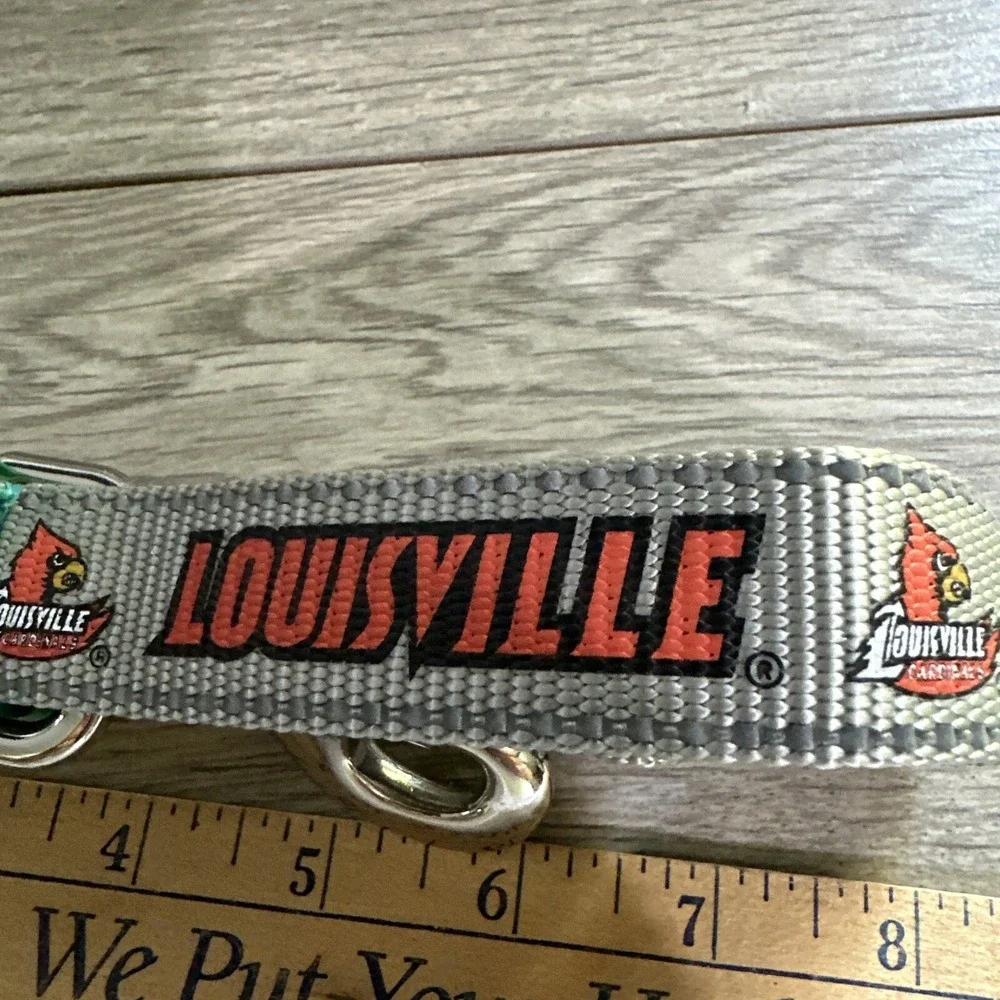 NCAA Louisville Cardinals Pet Leash Dog Grey 4ft Woven Logo Fan Gear 1